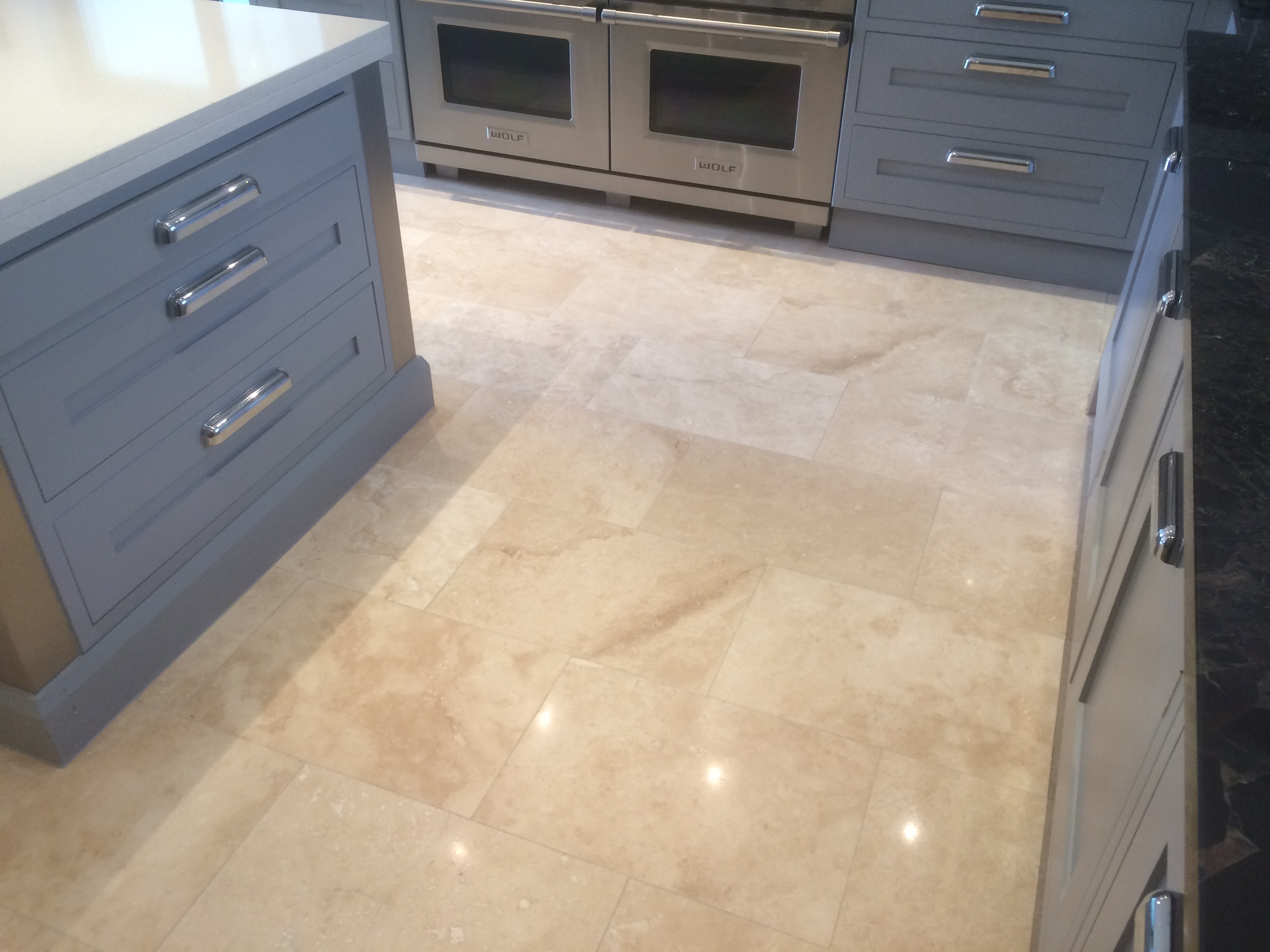 After Travertine Diamond Polishing