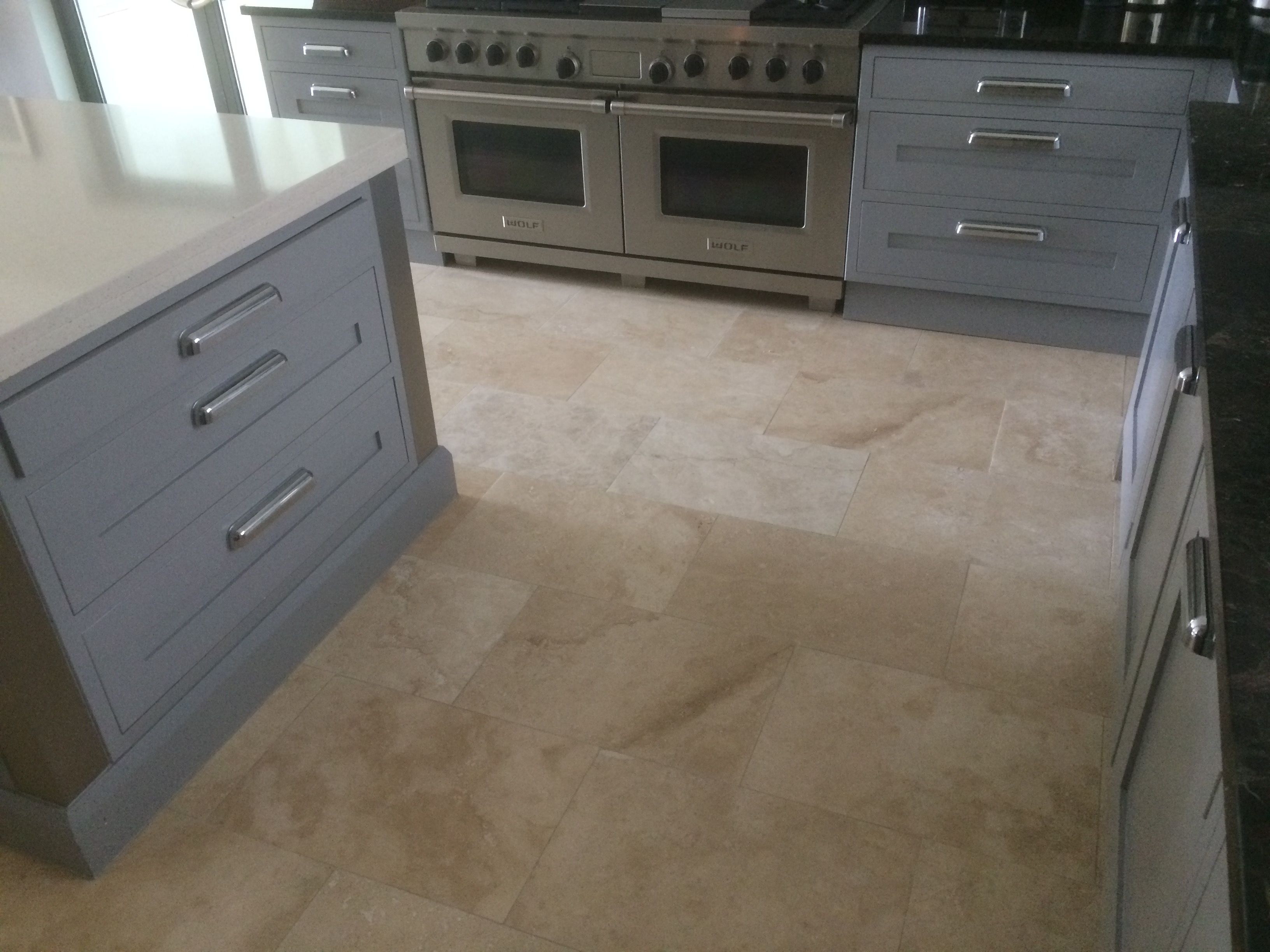 Before Travertine Diamond Polishing